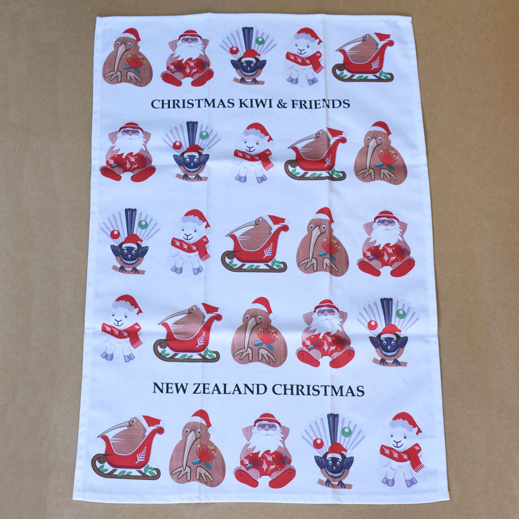 Tea Towel - Christmas Kiwi and Friends - Box Lot Deal (6)