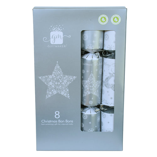 Crackers - Family Pack of 8 Silver and White