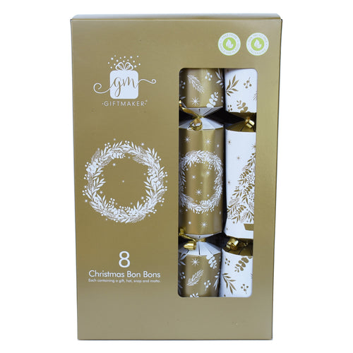 Crackers - Family Pack of 8 Cream and Gold